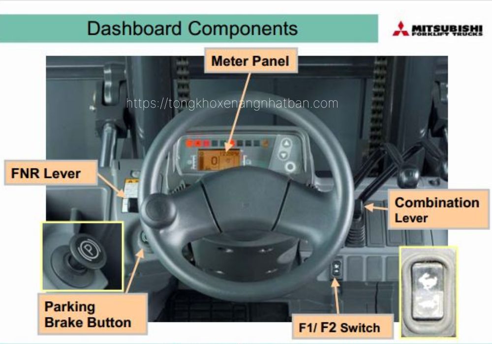hệ thống điều khiển trên xe nâng dầu 5 tấn, FD50NT, FD50CNT